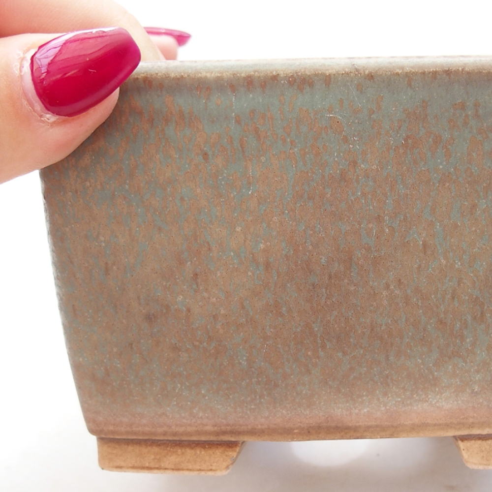 Bol à bonsaï en céramique 11 x 11 x 7 cm, vert