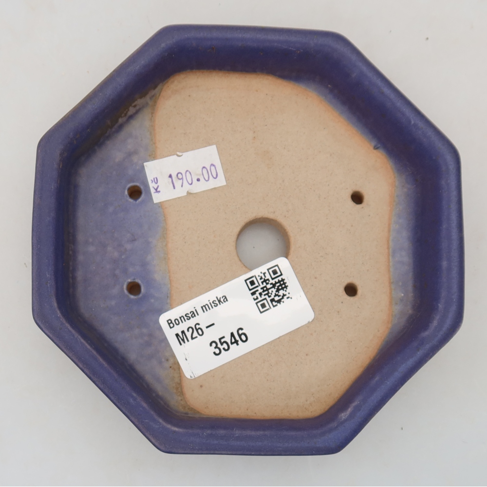Pot à bonsaï en céramique 11,5 x 11,5 x 2,5 cm, couleur violette