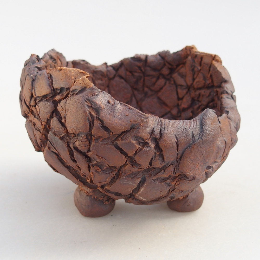 Coquille en céramique 8,5 x 8 x 6 cm , couleur marron