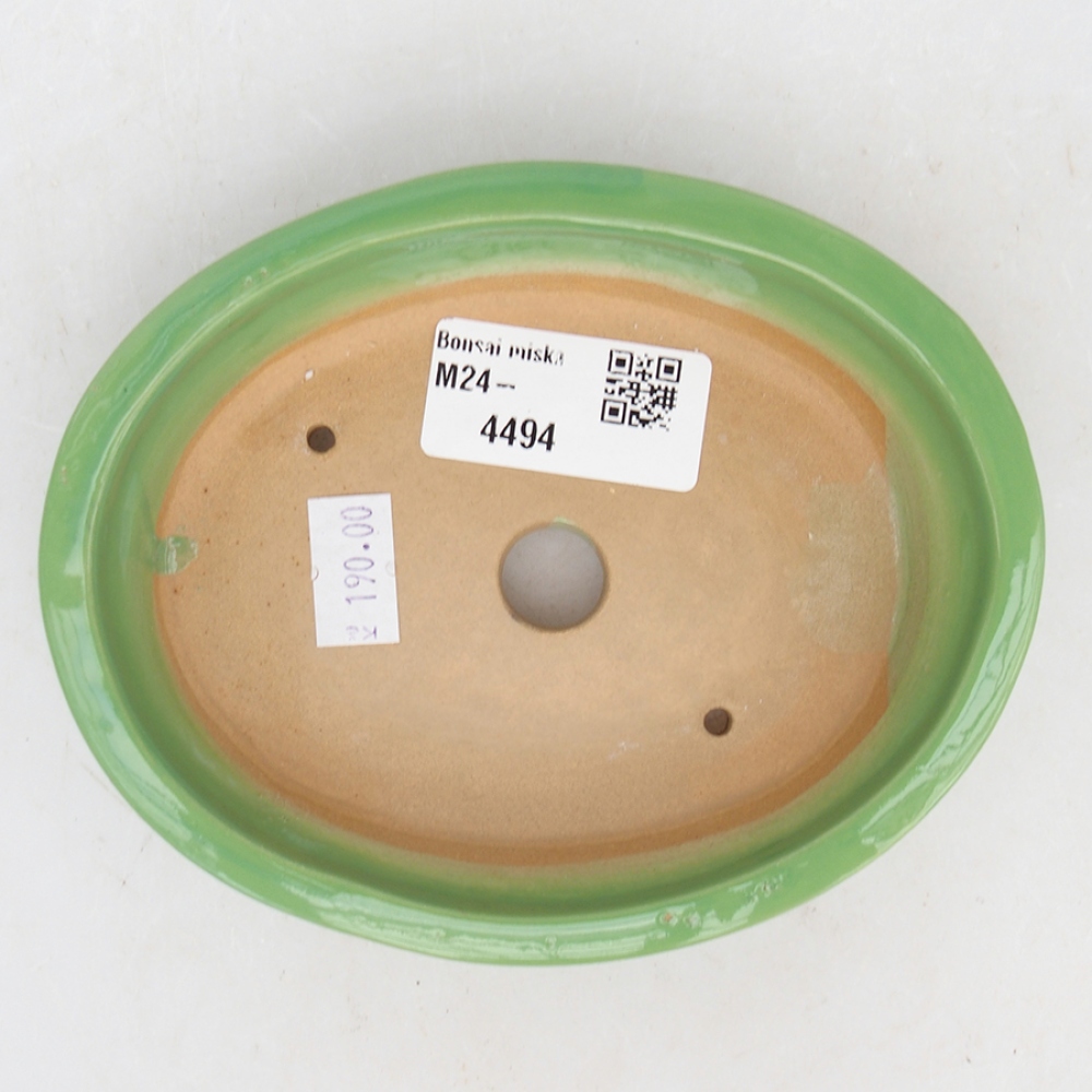 Bol à bonsaï en céramique 13 x 10,5 x 3 cm, vert