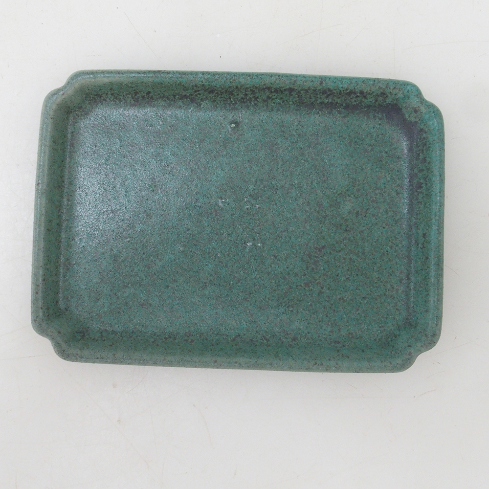 Soucoupe Bonsaï rectangle D5-S - 11,5 x 8,5 x 1 cm - vert