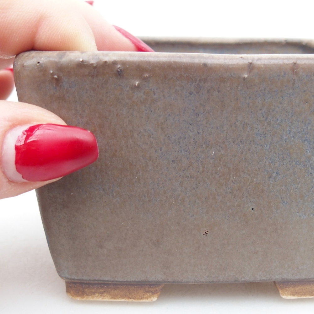 Bol à bonsaï en céramique 8,5 x 8,5 x 5,5 cm, couleur bleu