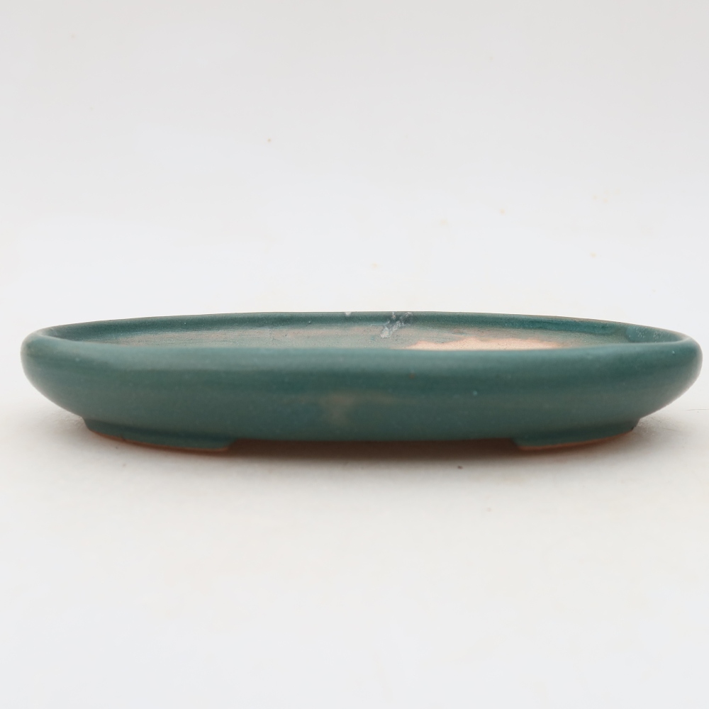 Pot à bonsaï en céramique 17 x 12 x 2,5 cm, couleur bleue