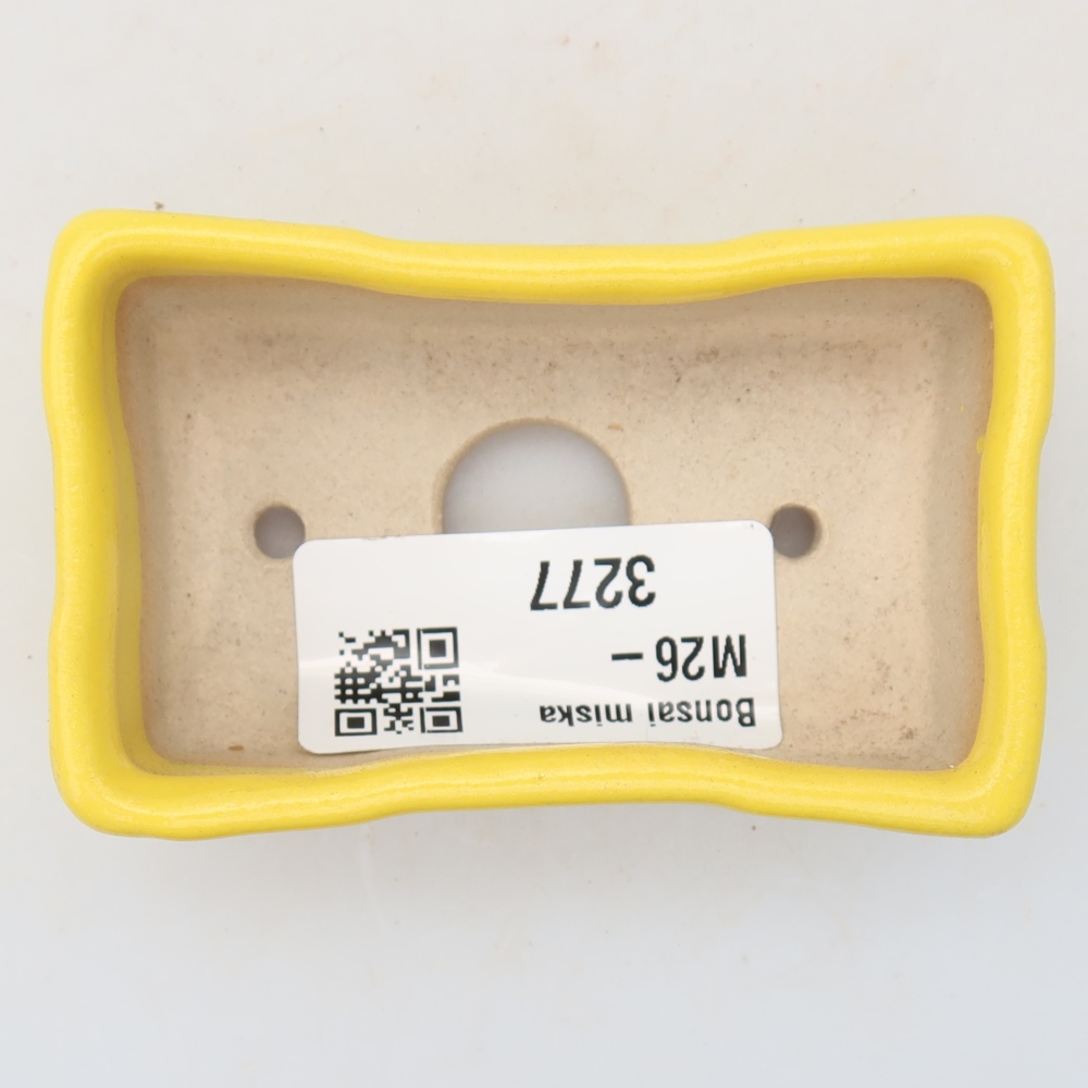 Pot à bonsaï en céramique 7,5 x 4 x 2,5 cm, couleur jaune