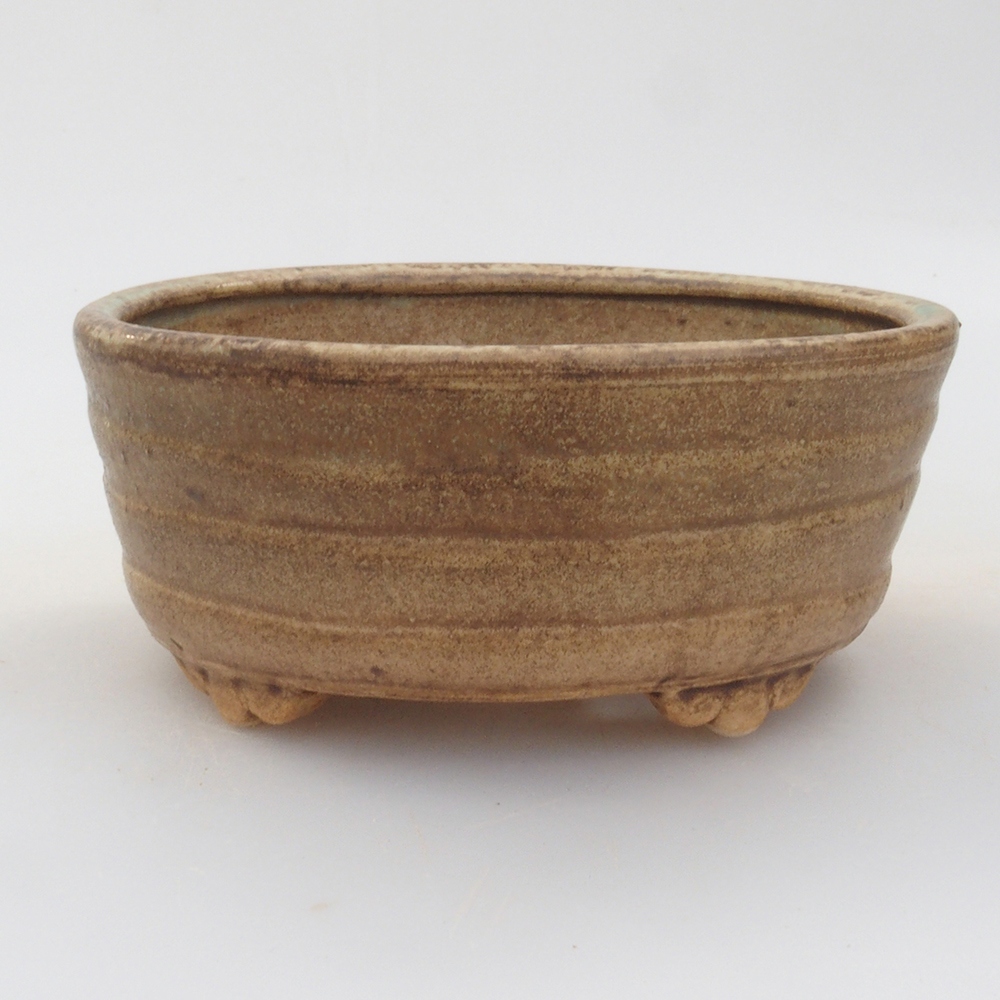 Bol à bonsaï en céramique 10 x 8,5 x 4 cm, brun