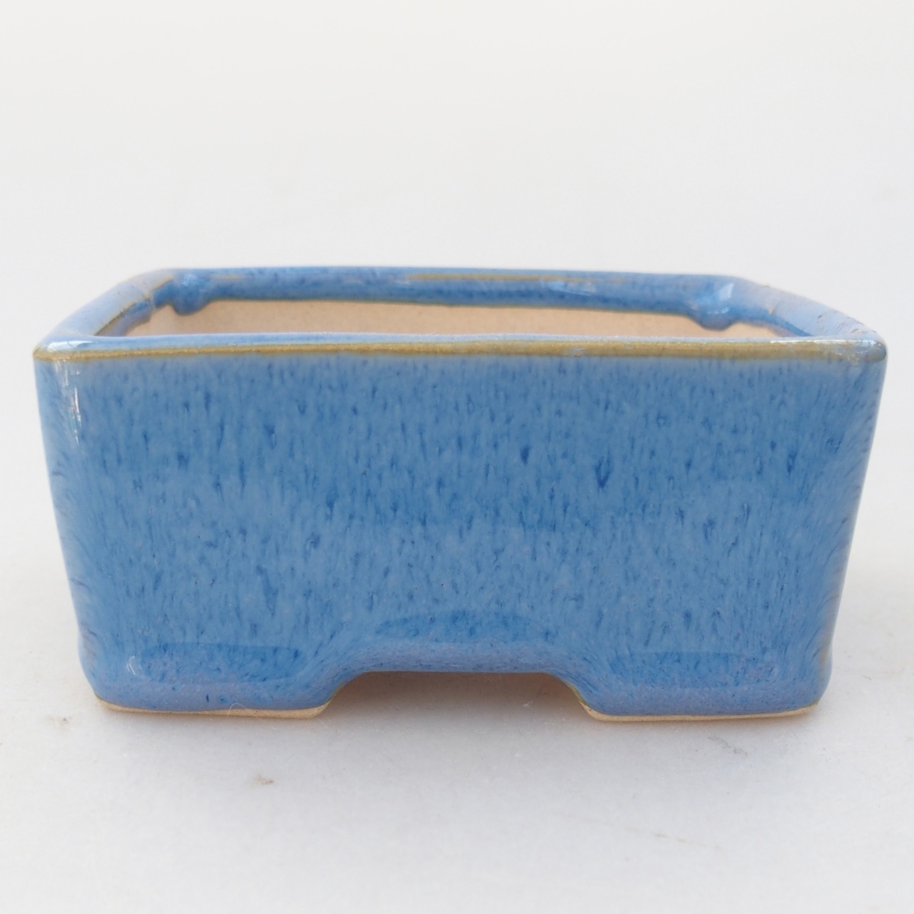 Bol à bonsaï en céramique 9 x 7 x 4 cm, couleur bleu