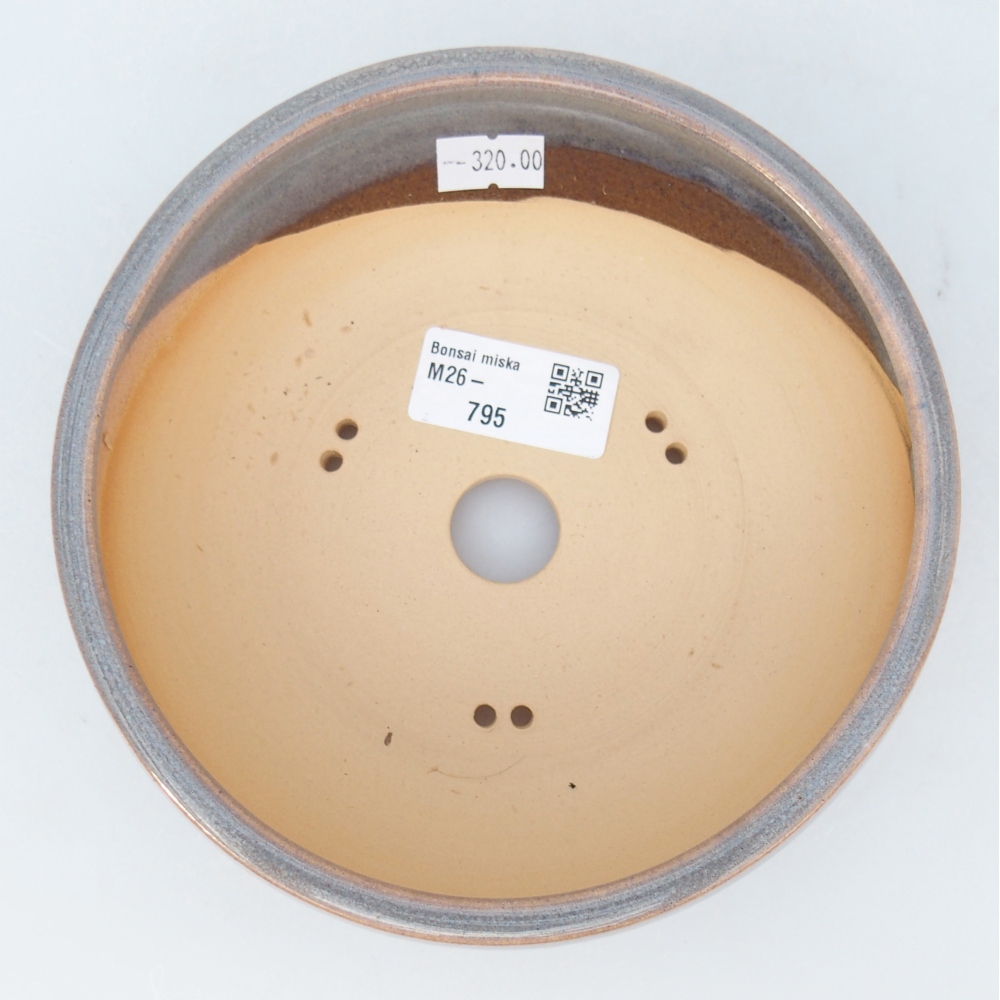 Bol bonsaï en céramique 15,5 x 15,5 x 5,5 cm, gris
