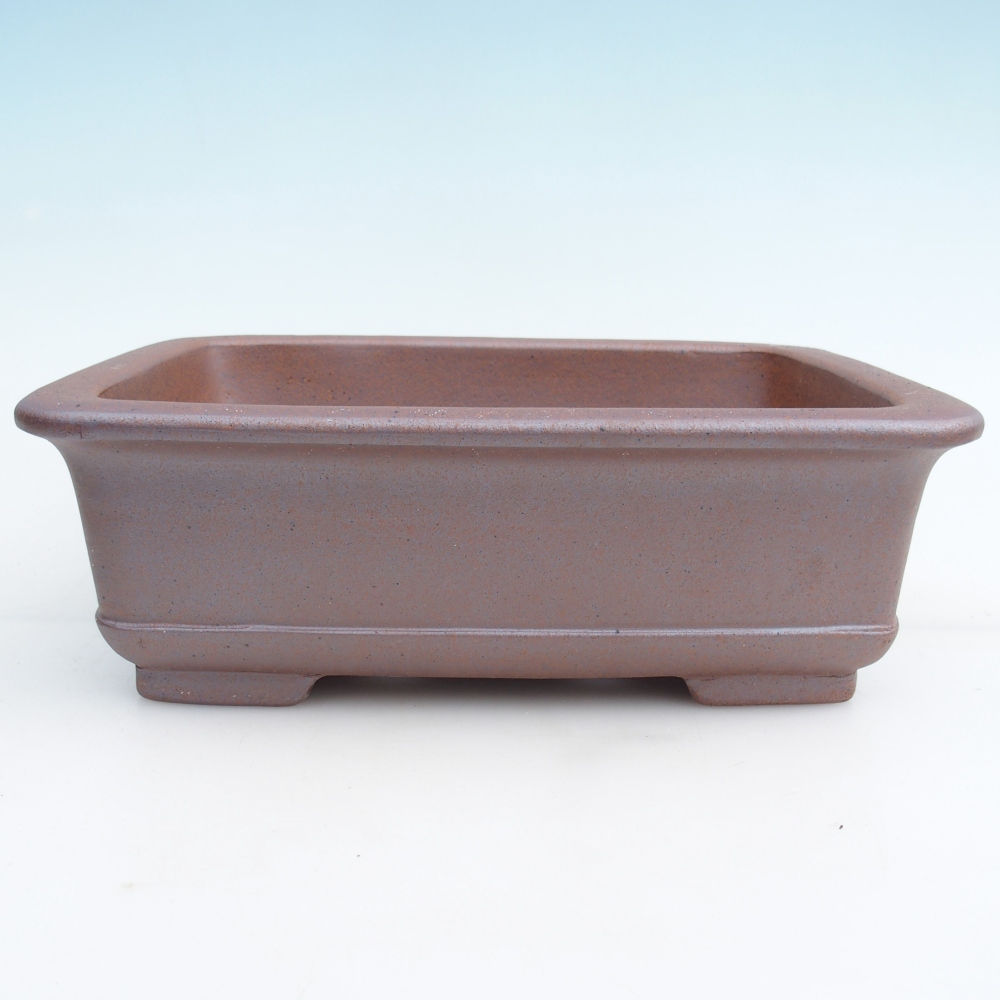 Bol à bonsaï en céramique 29 x 21,5 x 9,5 cm, couleur métal