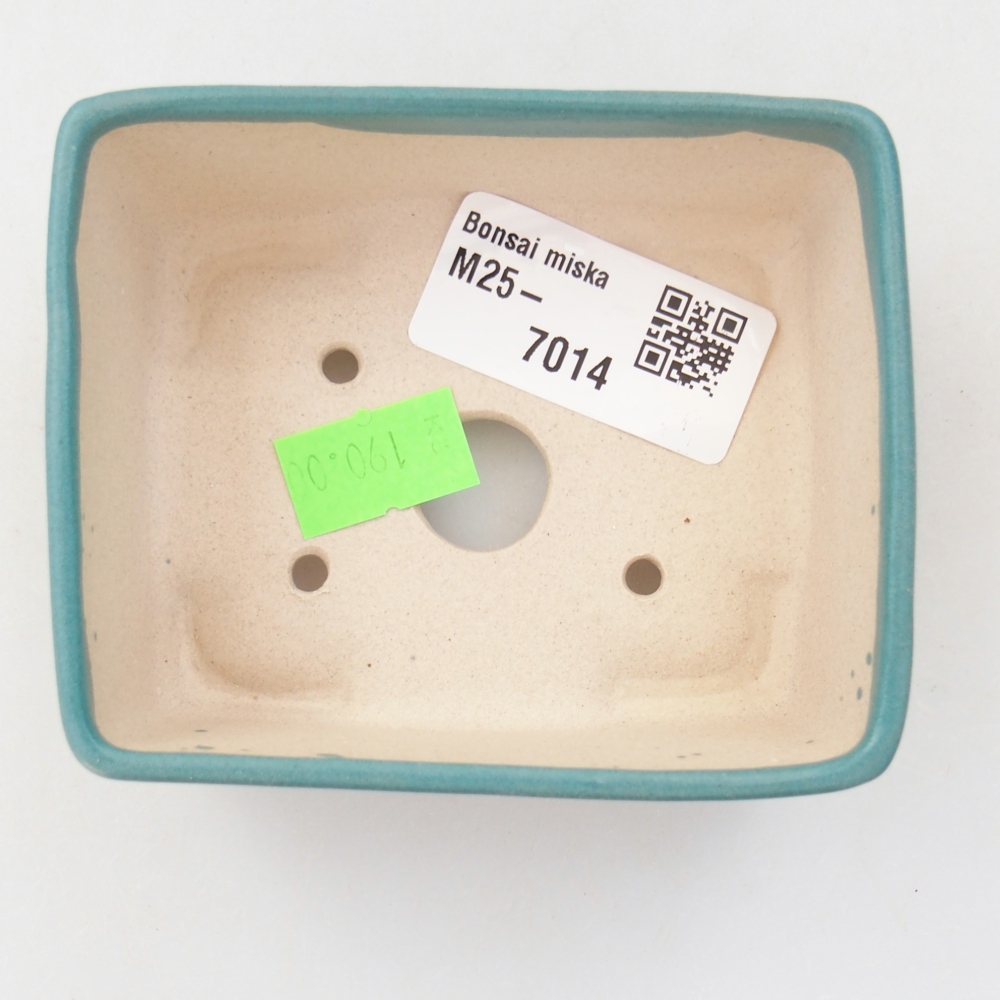 Bol à bonsaï en céramique 8,5 x 7 x 3,5 cm, couleur bleu