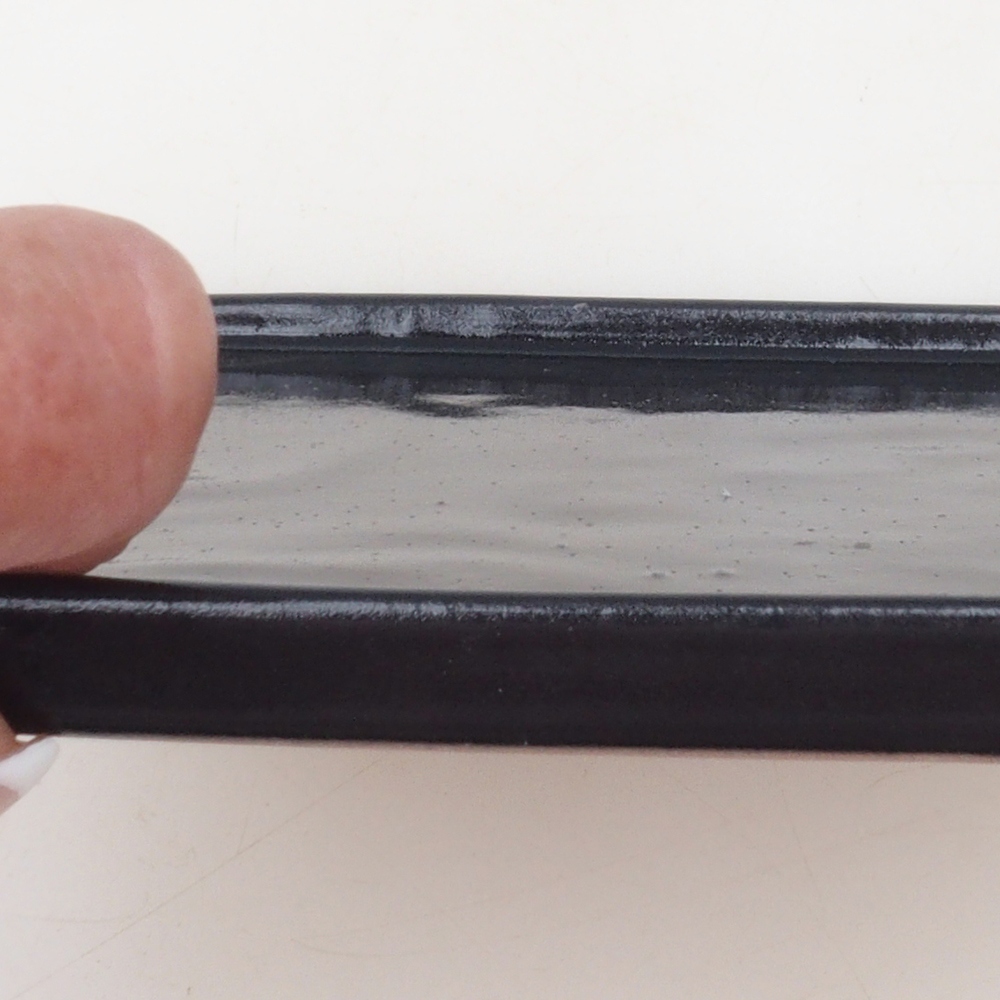 Coupe bonsaï carrée L - 14 x 14 x 1 cm - noir