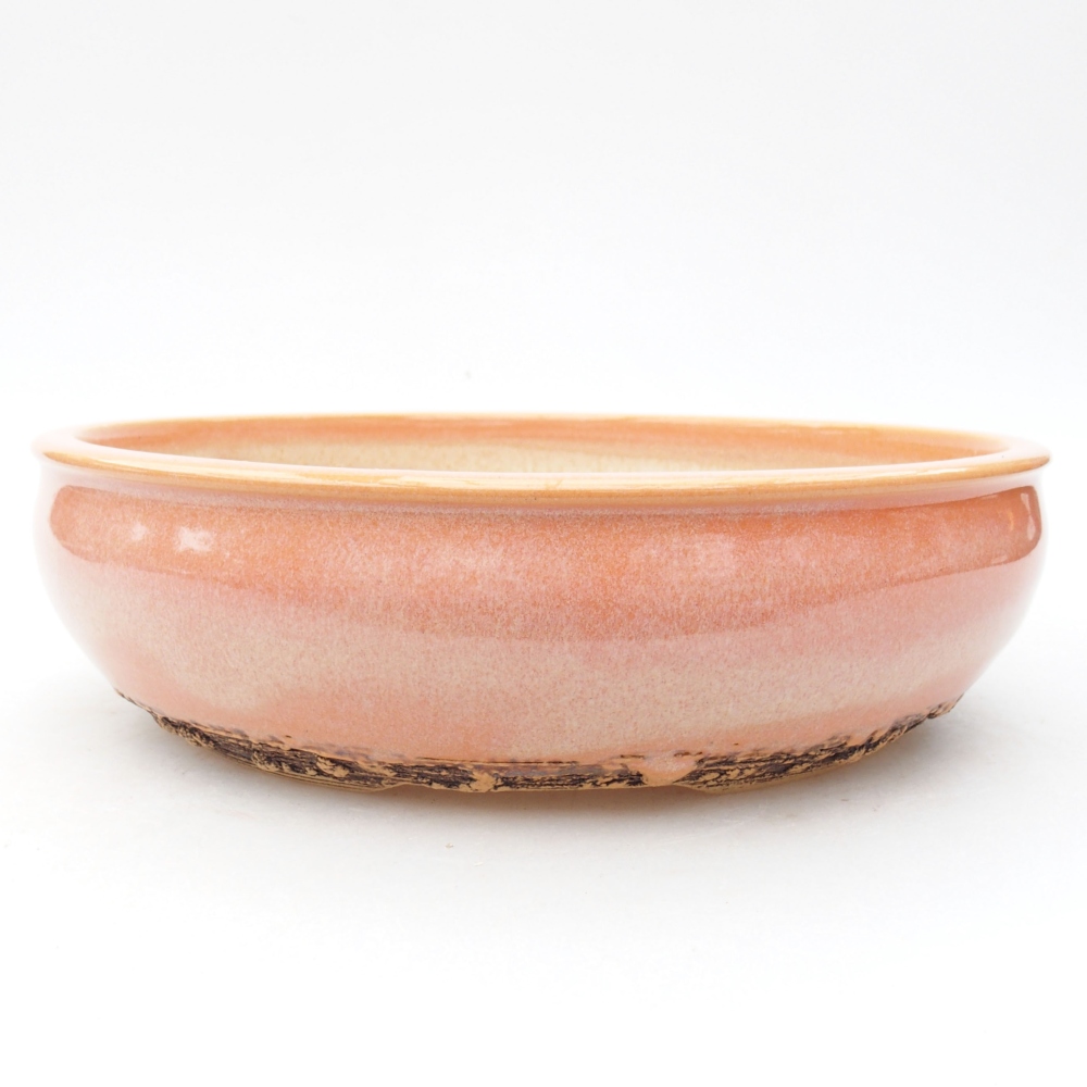 Bol à bonsaï en céramique 20 x 20 x 5,5 cm, rose