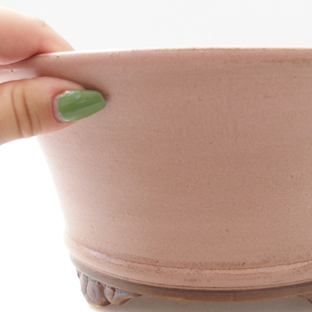 Bol à bonsaï en céramique 24 x 24 x 11,5 cm, rose