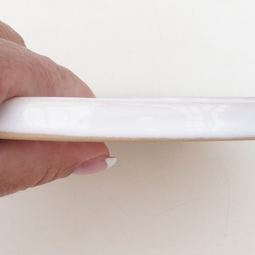 Récipient rond pour bonsaïs D7-S - 16 x 16 x 1 cm - blanc