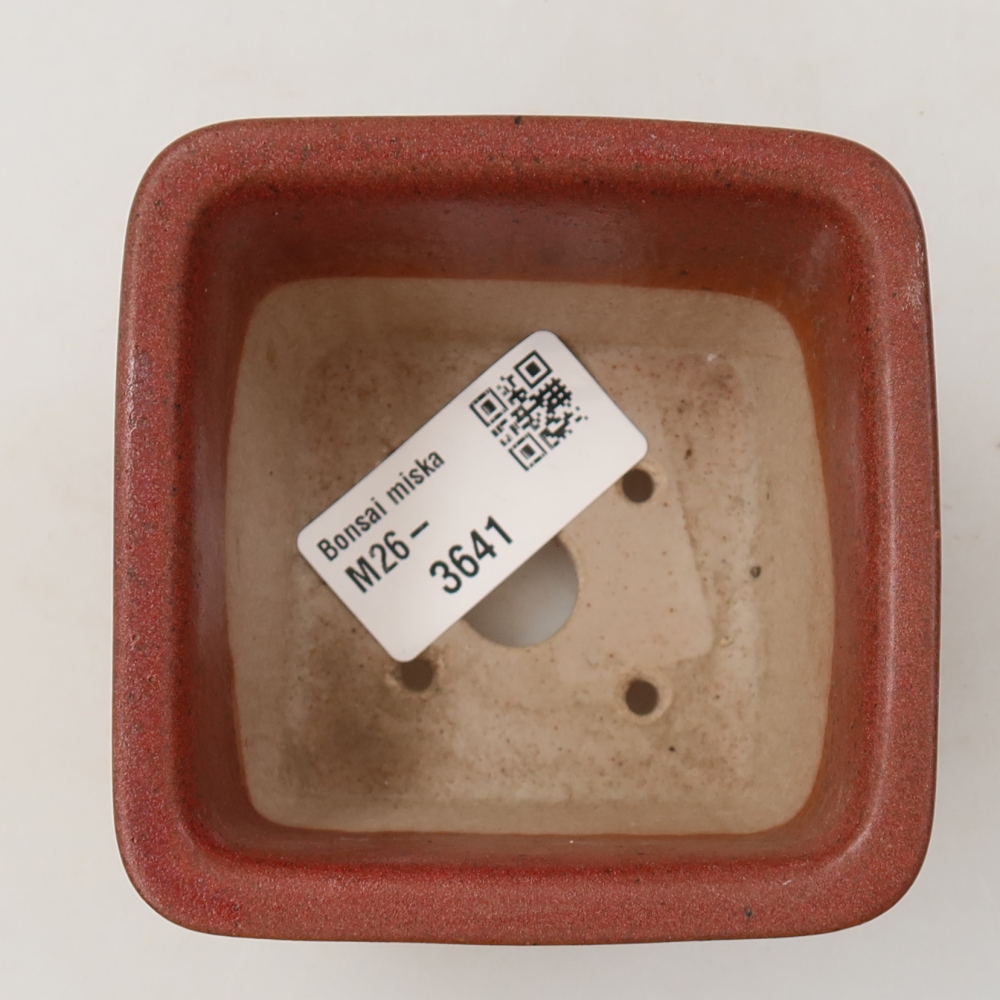 Bol à bonsaï en céramique 8,5 x 8,5 x 5,5 cm, rose