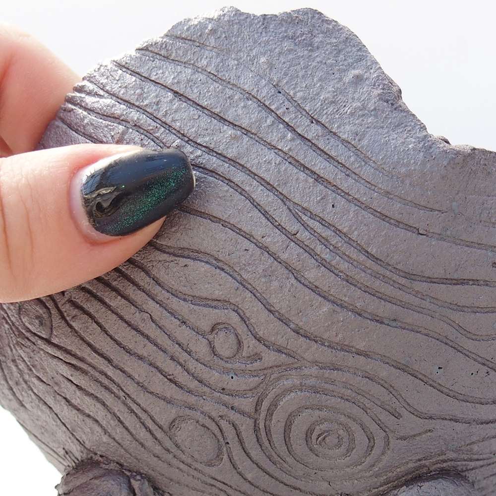 Coquille en céramique 13,5 x 12,5 x 8,5 cm , couleur métallique