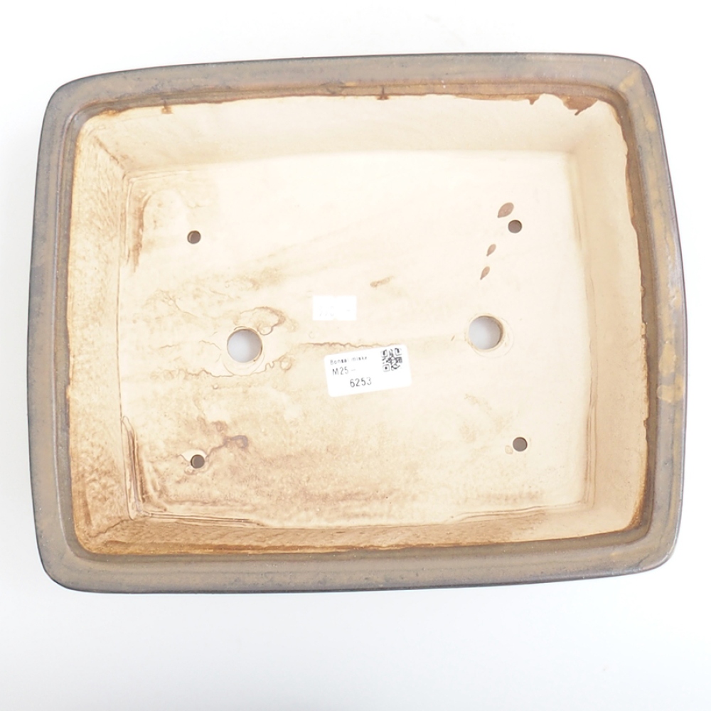 Bol à bonsaï en céramique 29,5 x 25 x 7,5 cm, brun