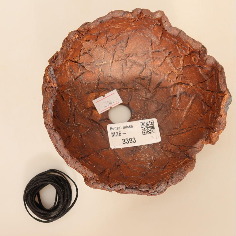 Coquille en céramique pour kokedama, 12 x 12 x 7,5 cm, couleur marron