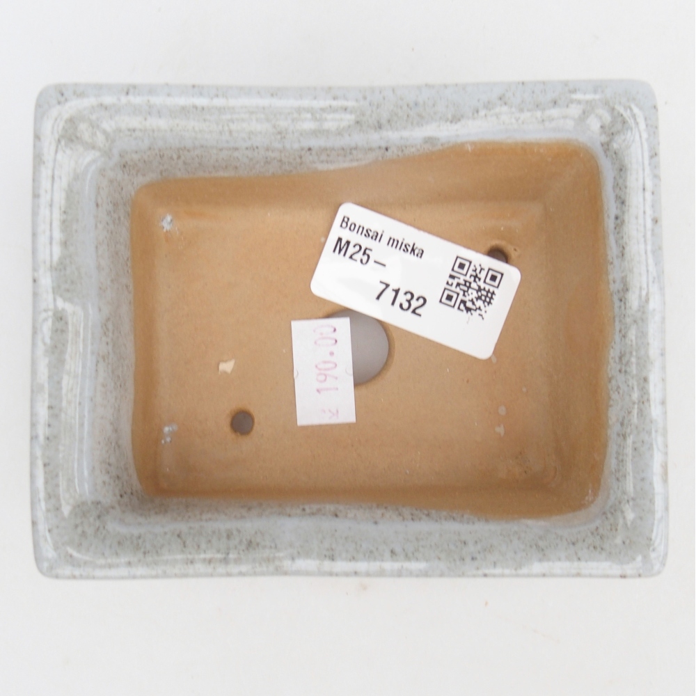 Bol à bonsaï en céramique 11 x 8,5 x 4 cm, gris
