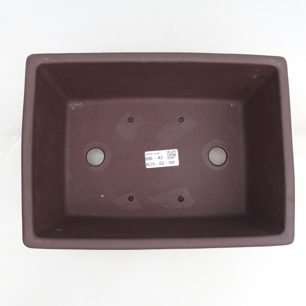 Bol à bonsaï en céramique 27,5 x 20 x 11 cm, brun