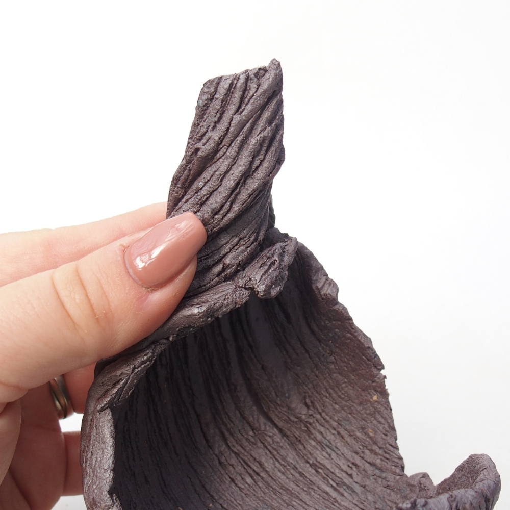 Coquille en céramique 8 x 9 x 12,5 cm , couleur métallique