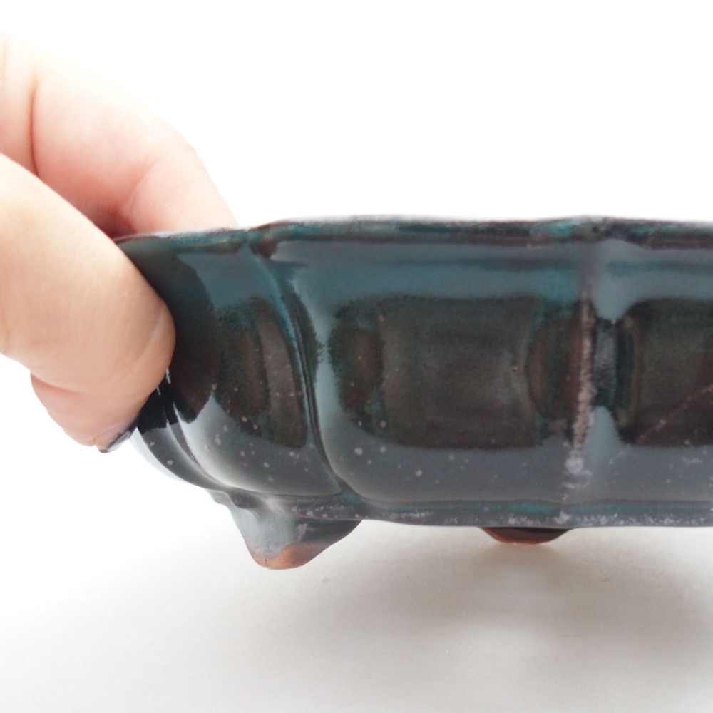 Bol à bonsaï en céramique 22 x 17 x 5 cm, vert