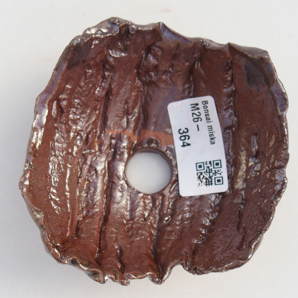 Coquille en céramique 9 x 9 x 5 cm , couleur marron