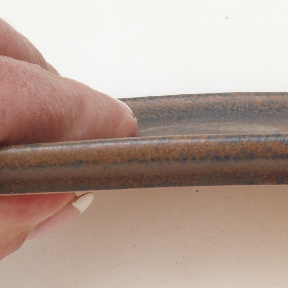 Plateau rectangulaire pour bonsaïs D5-M - 12,5 x 10,5 x 1 cm - brun