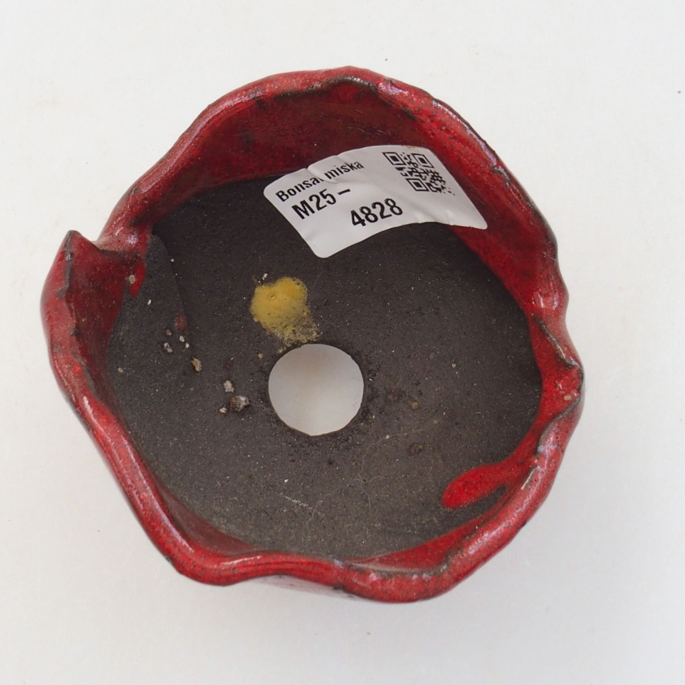 Coquille en céramique 8 x 7 x 6 cm , couleur rouge