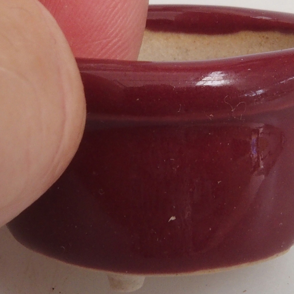 Mini bol bonsaï 3,5 x 3,5 x 2 cm, bordeaux