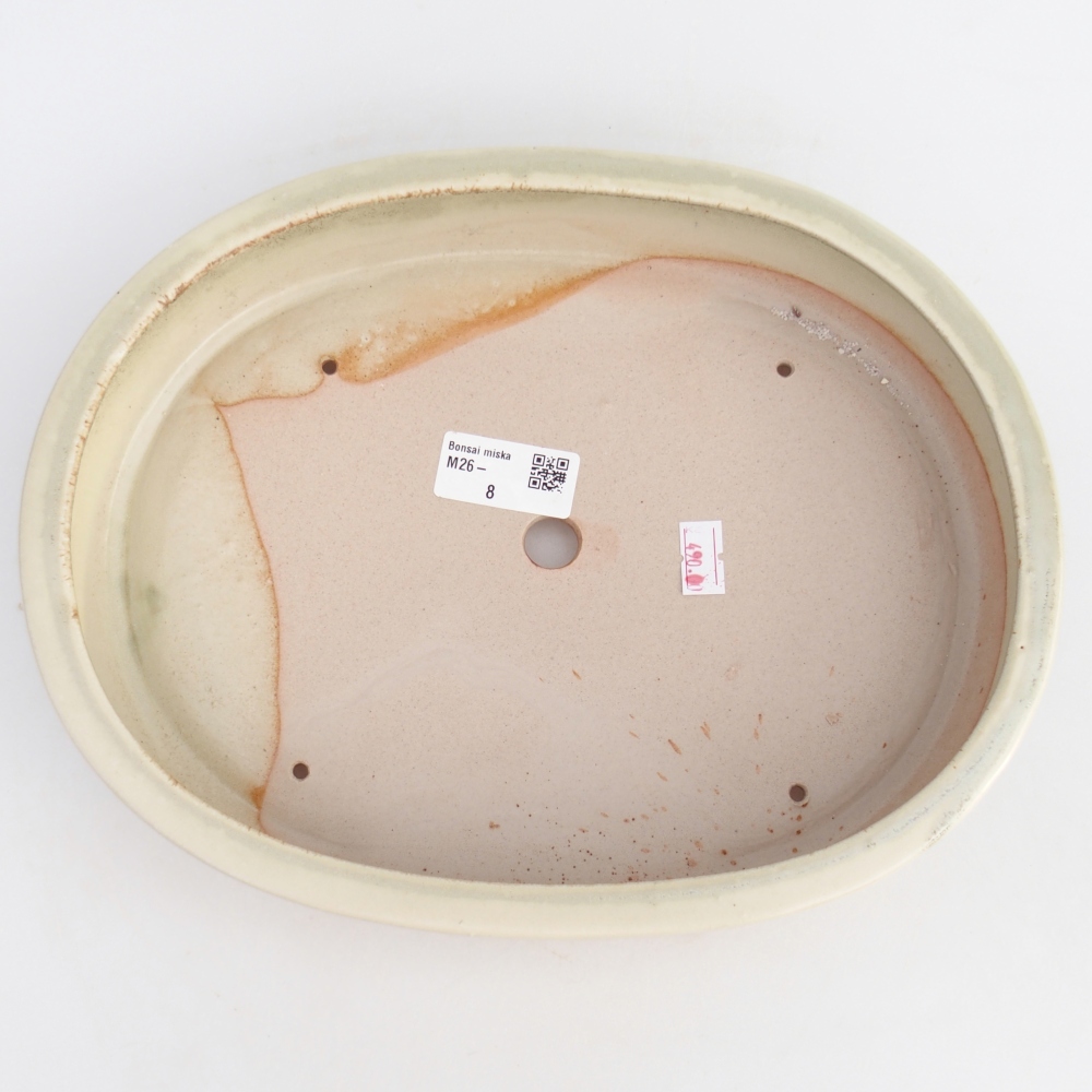 Bol à bonsaï en céramique 27 x 21 x 5,5 cm, vert