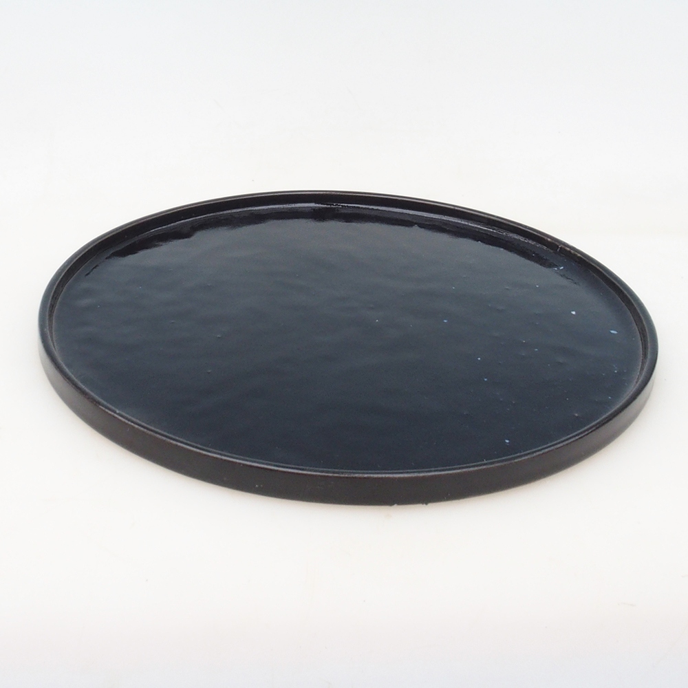 Console ronde pour bonsaïs D7-L - 28 x 28 x 1,5 cm - noir