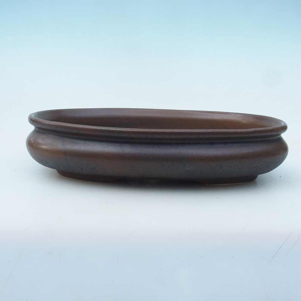 Bol bonsaï + soucoupe H15 - 25,5x17,5x6 cm - brun