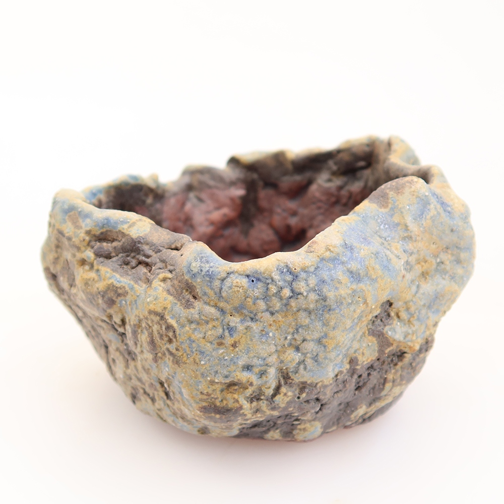 Coquille en céramique  7,5 x 7 x 5,5 cm , couleur bleue