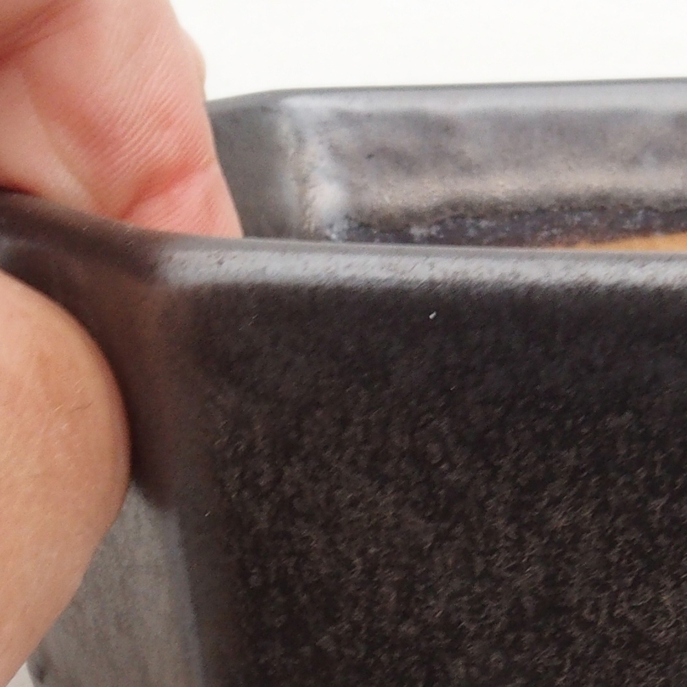 Bol à bonsaï en céramique 9,5 x 9 x 4,5 cm, couleur métal