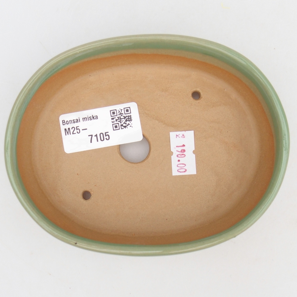 Bol à bonsaï en céramique 12,5 x 10 x 3,5 cm, vert