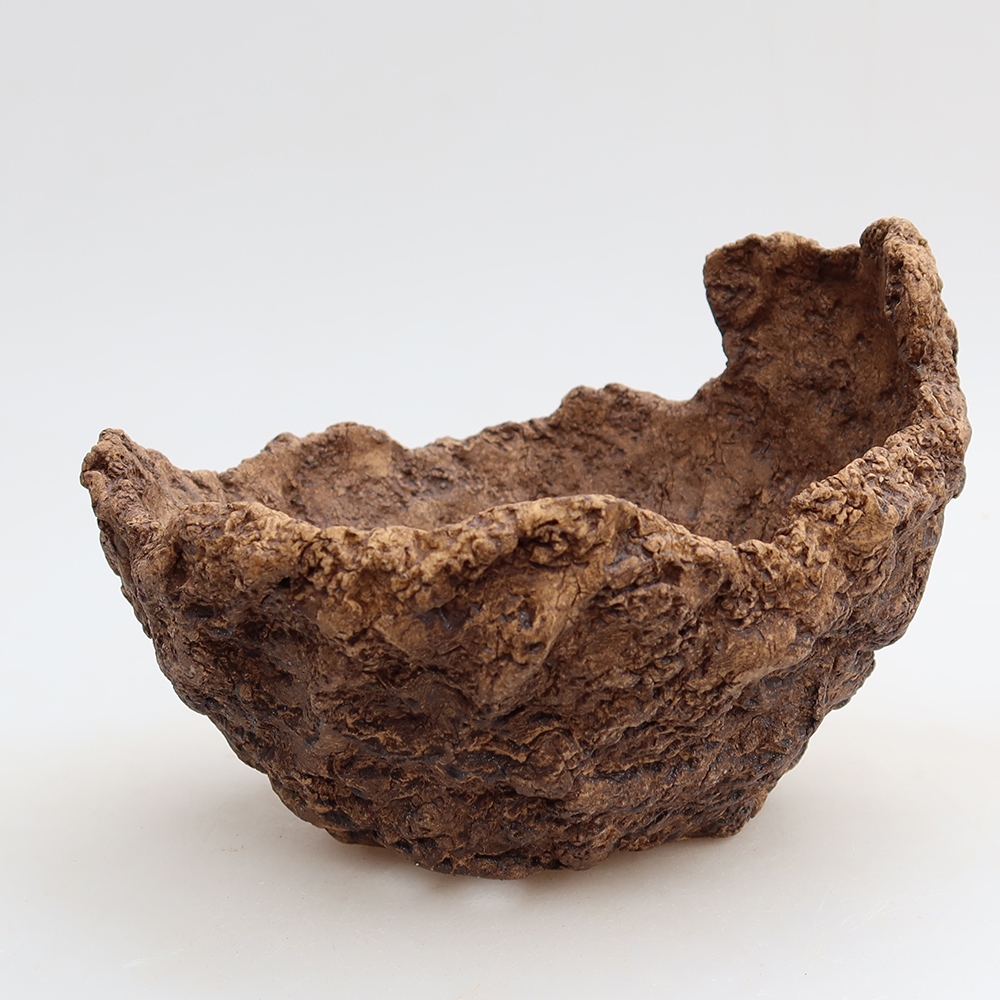 Coquille en céramique 15 x 13 x 11,5 cm, couleur marron