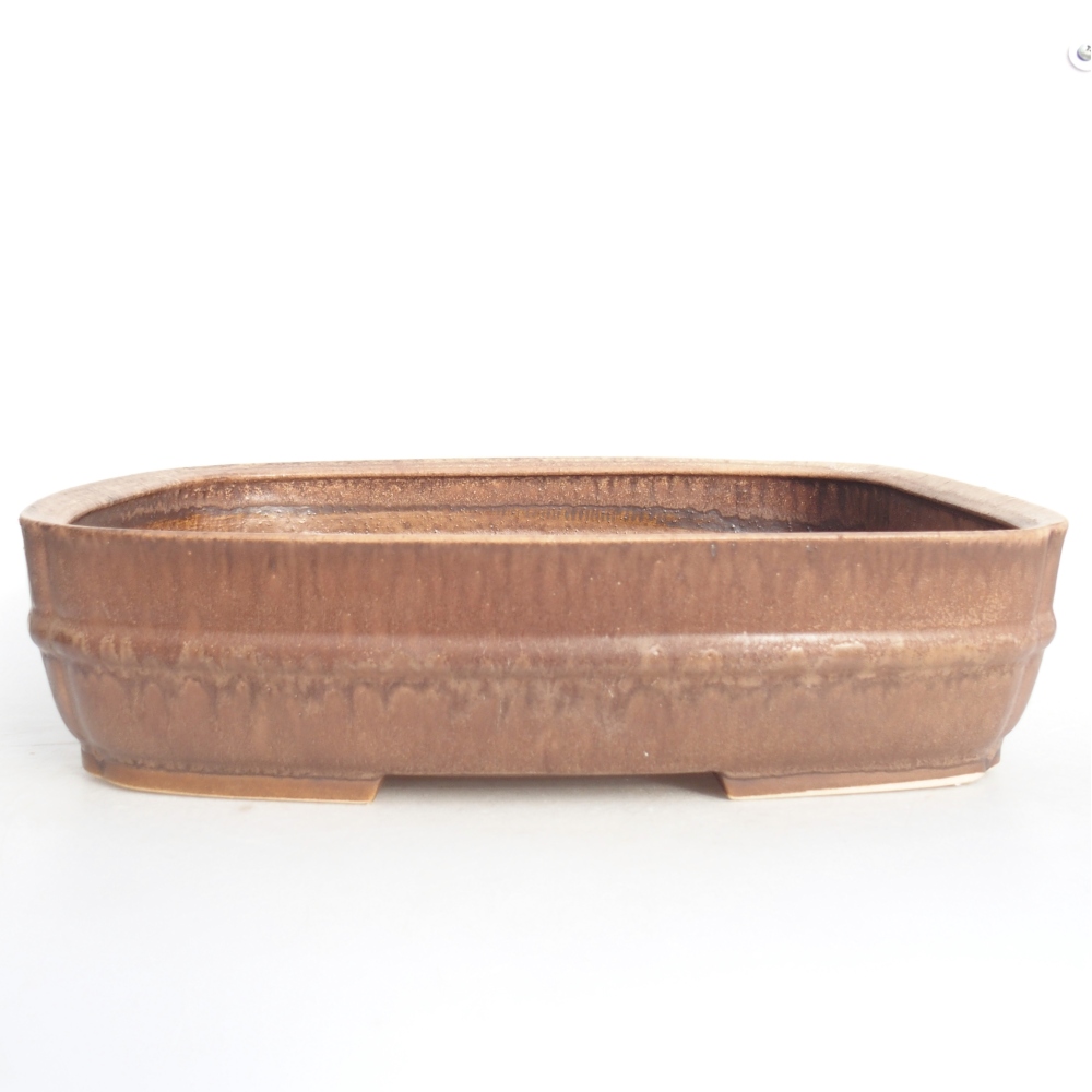 Bol à bonsaï en céramique 29,5 x 24 x 7 cm, rose