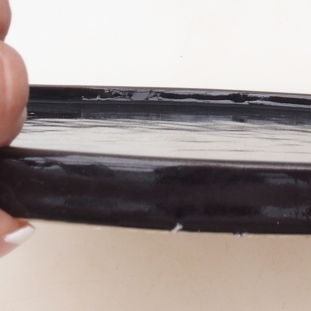 Console ronde pour bonsaïs D7-L - 28 x 28 x 1,5 cm - noir