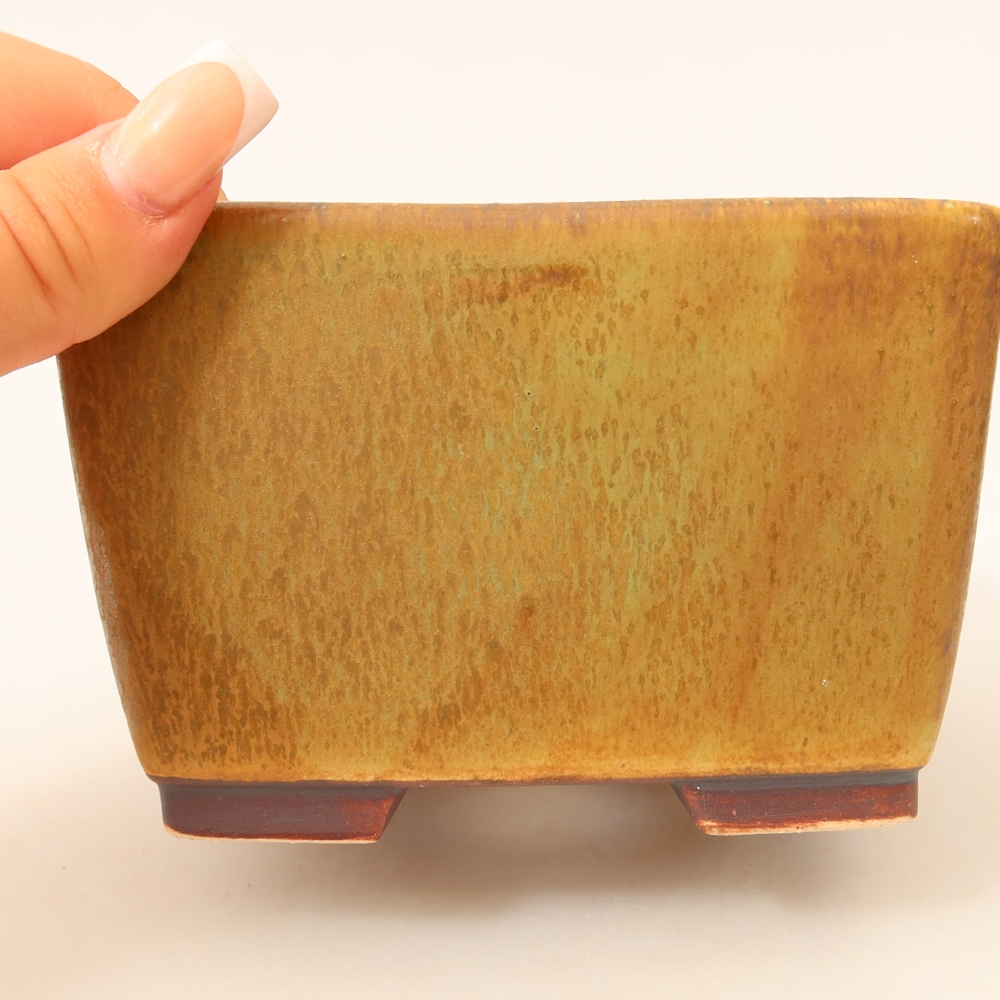 Bol à bonsaï en céramique 13 x 13 x 8 cm, vert