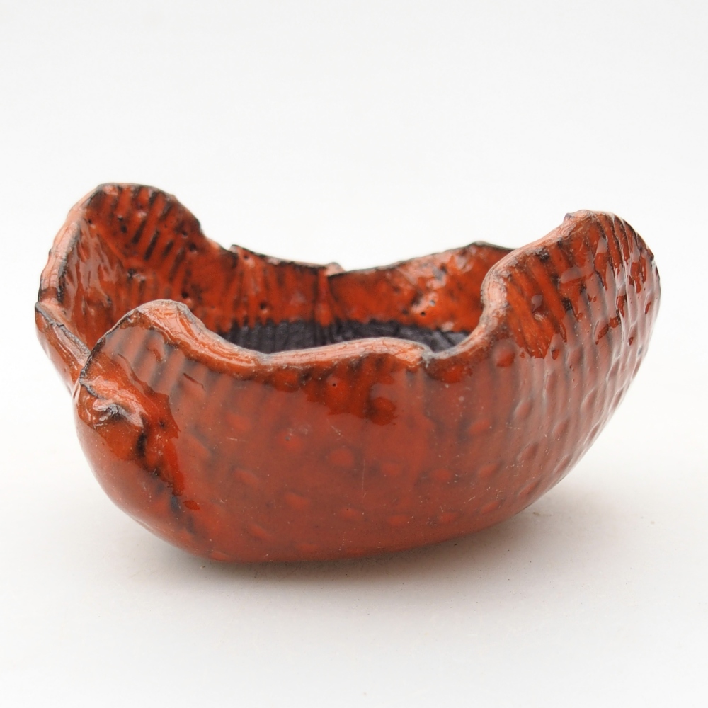 Coquille en céramique 8,5 x 8,5 x 5 cm , couleur orange