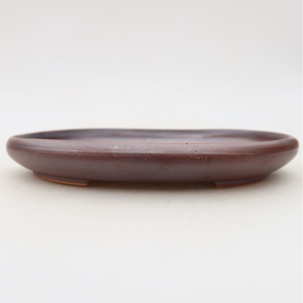 Pot à bonsaï en céramique 17 x 12 x 2,5 cm, couleur métallique
