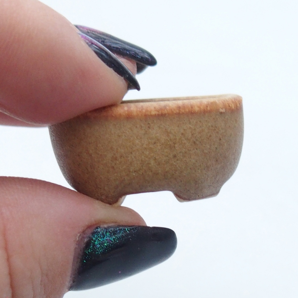 Mini bol bonsaï 2,5 x 2 x 1,5 cm, brun