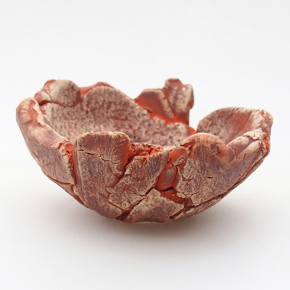 Coquille en céramique 9 x 9 x 5 cm , couleur orange