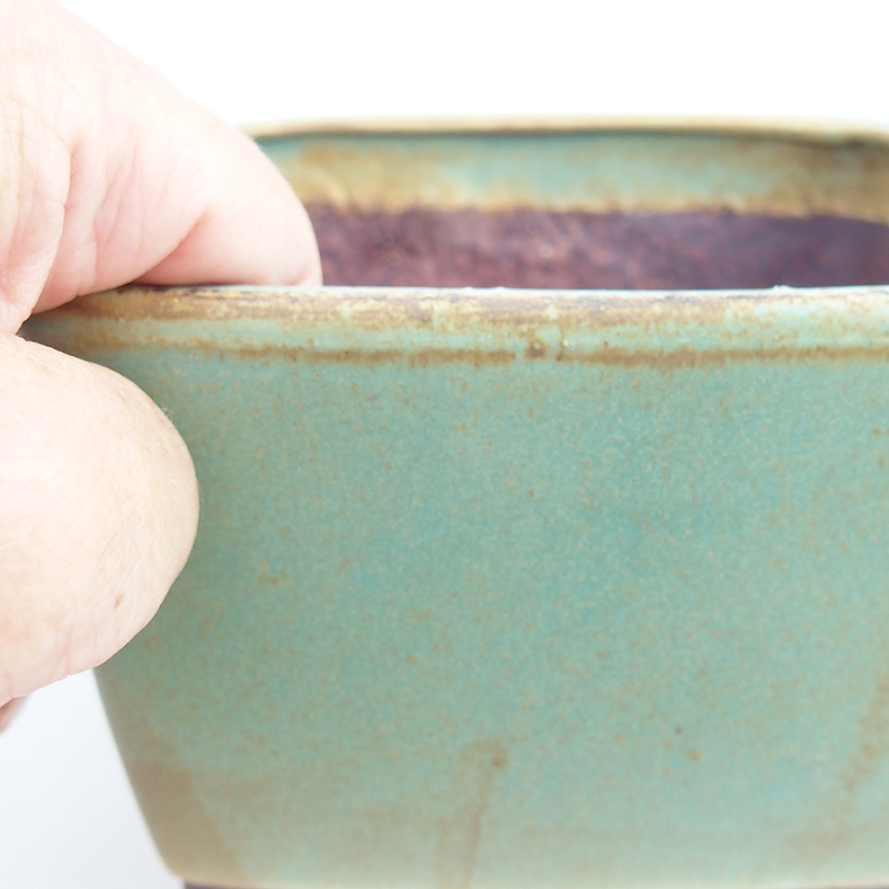 Bol à bonsaï en céramique 10,5 x 10,5 x 7 cm, rose