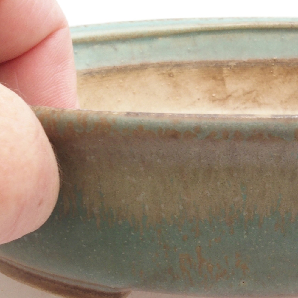 Bol à bonsaï en céramique 10 x 8,5 x 4 cm, brun