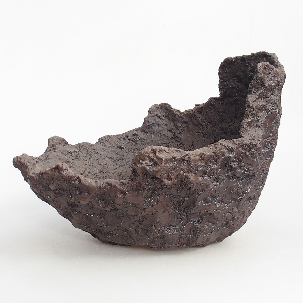 Coquille en céramique 24 x 21 x 20 cm , couleur marron