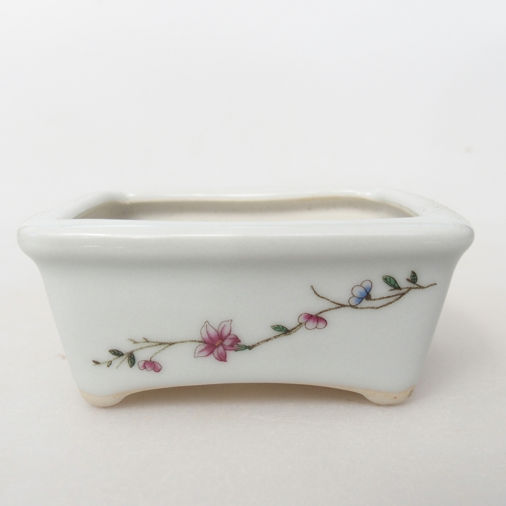 Mini bol bonsaï 8 x 6,5 x 3,5 cm, blanc