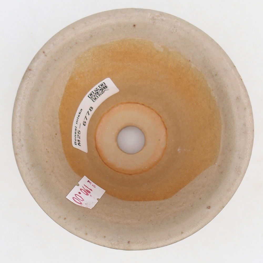 Bol à bonsaï en céramique 10,5 x 10,5 x 7 cm, gris