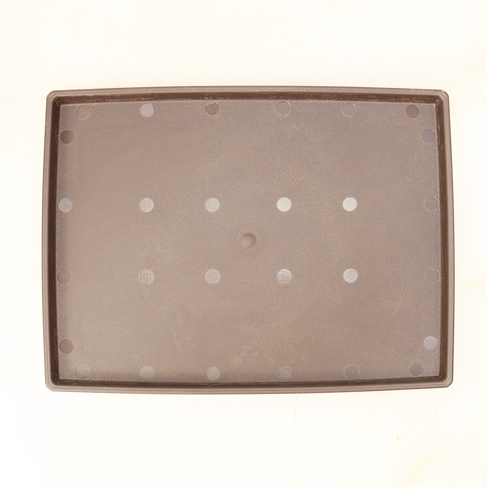 Soucoupe pour bonsaï en plastique PP-5 - 28 x 21 x 1,5 cm, couleur marron