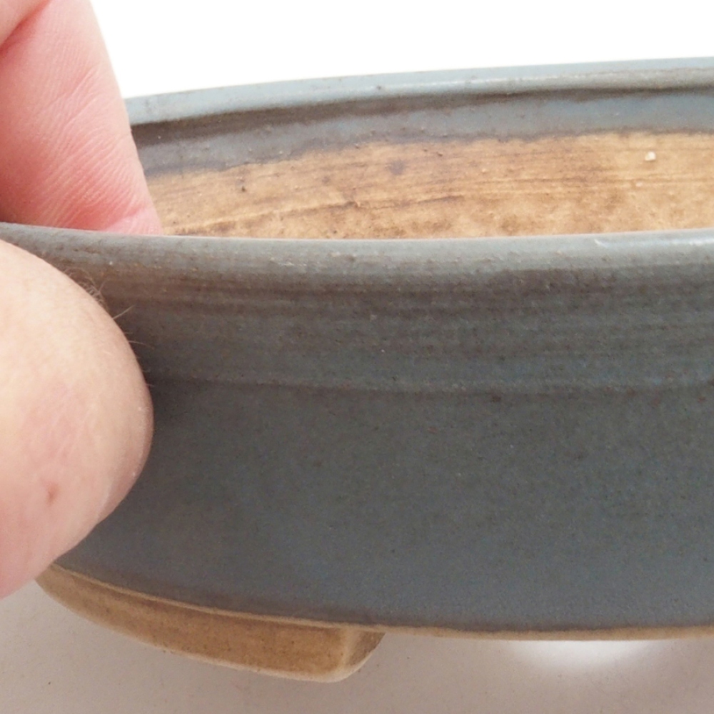 Bol à bonsaï en céramique 10 x 8,5 x 4 cm, brun